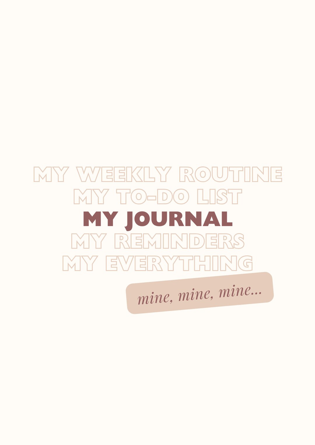 Weekly Routine Journal Weekly Journal - Weekly Routine - Weekly Outline - Etsy
