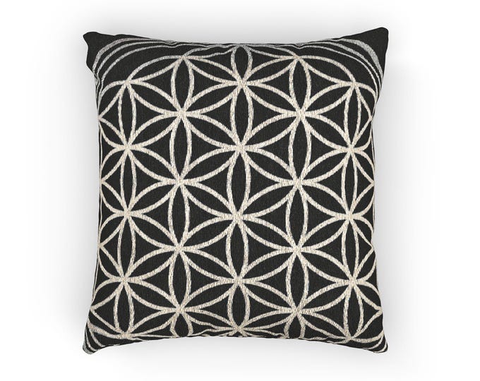 Featured listing image: Geometric Woven Pillow, Cozy Home Decor - Accent Cushion,