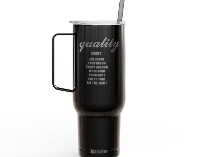 Featured listing image: 40oz Insulated Tumbler: Eco-Friendly Travel Mug with Handle