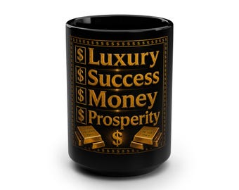 Luxury Money Black Decor Coffee 15oz Mug