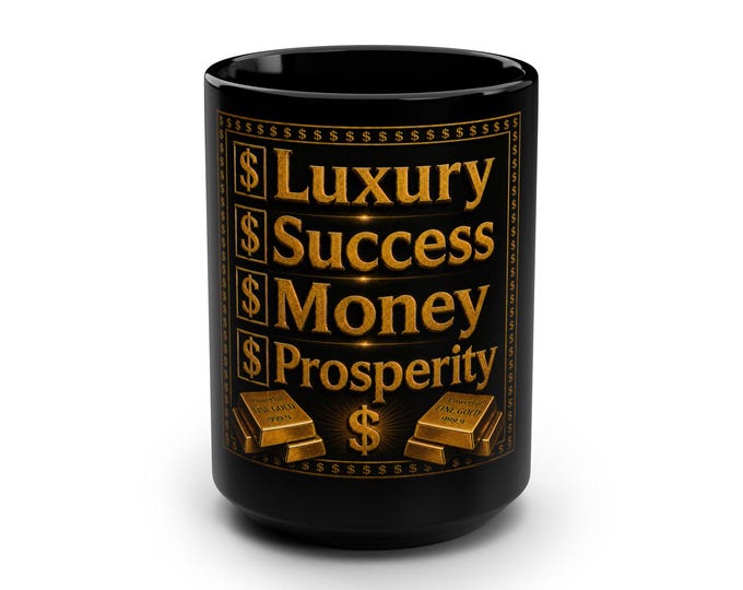 Luxury Money Black Decor Coffee 15oz Mug