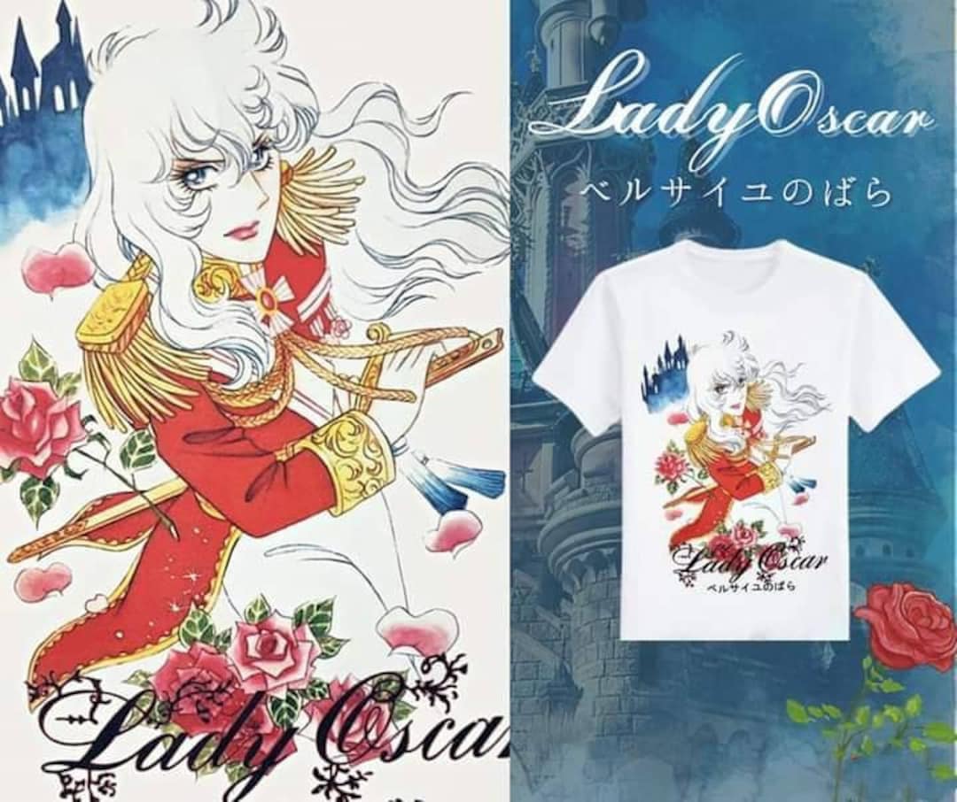 Lady Oscar Japanese Cartoon Anime White T shirt Etsy Canada