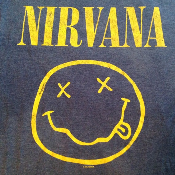 NIRVANA smiley face Lg T-shirt - image 1