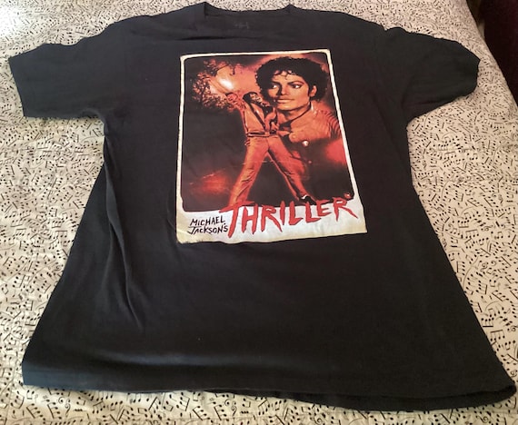 MICHAEL JACKSON THRILLER Lg. T-shirt - Etsy