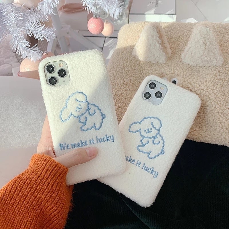 Cute Plush Style Dog Phone Case Etsy