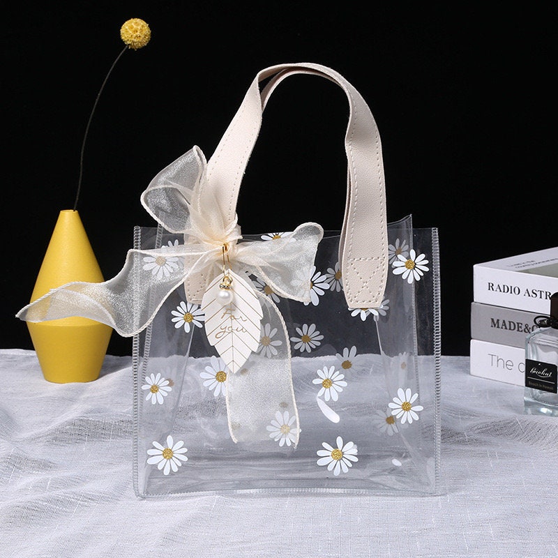 2pcs/set Transparent Pvc Handbag & Bouquet Bags For Flower Decoration,  Waterproof