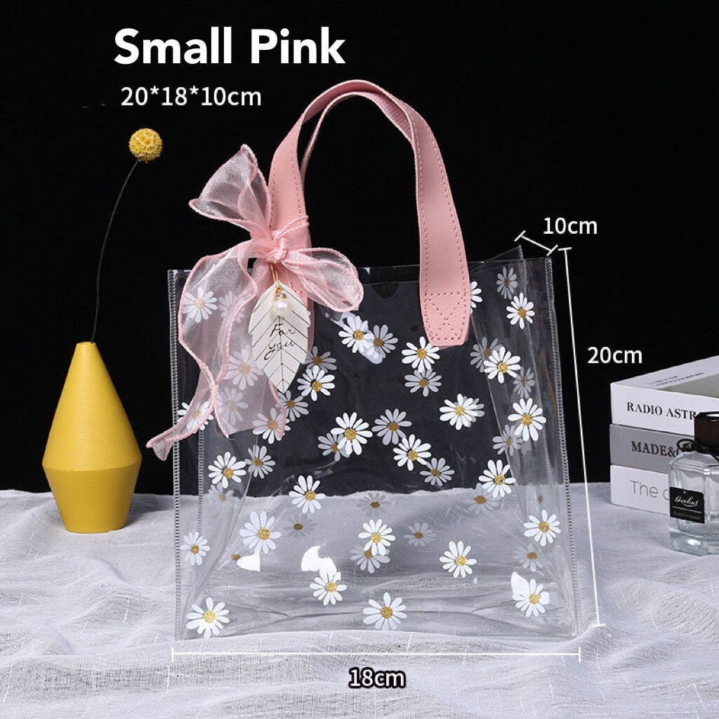 2pcs/set Transparent Pvc Handbag & Bouquet Bags For Flower Decoration,  Waterproof