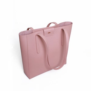 pino shoulder bag - vegan leather, medium, pink