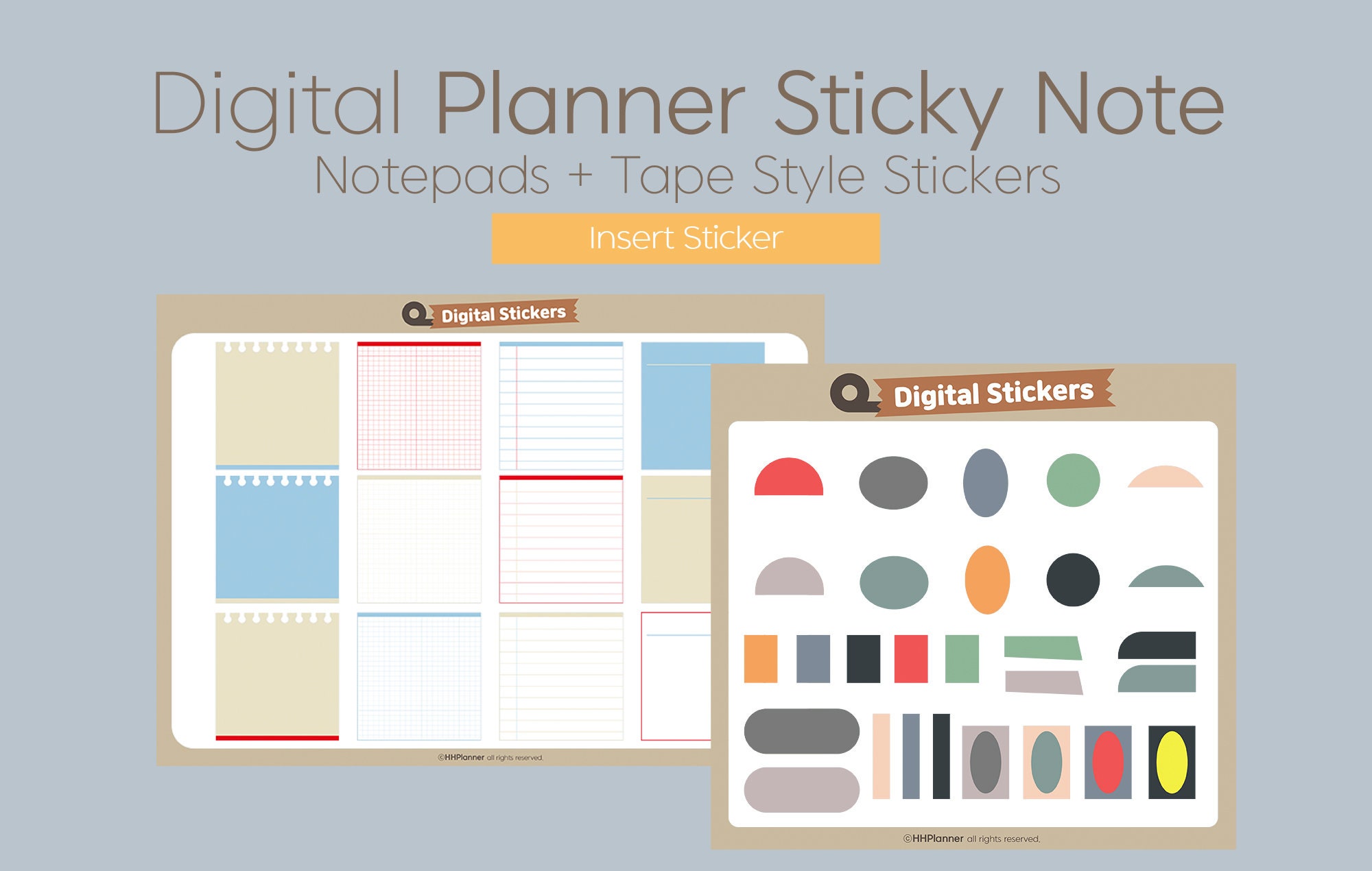 Digital Planner Sticky Notes Notepad Sticker for Goodnotes Etsy UK