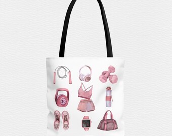 Niedliche Rosa Turnbeutel, Tote Bag, Custom Tote, Turnbeutel, Turnbeutel, Gym Bag, Gym Canvas Shopper, Geschenk, Gym Bag, Fitness Reise, Workout-Tasche,