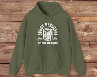 Attack on Titan Hoodie Sweatshirt, AOT anime, Scout Regiment AOT, Anime fan