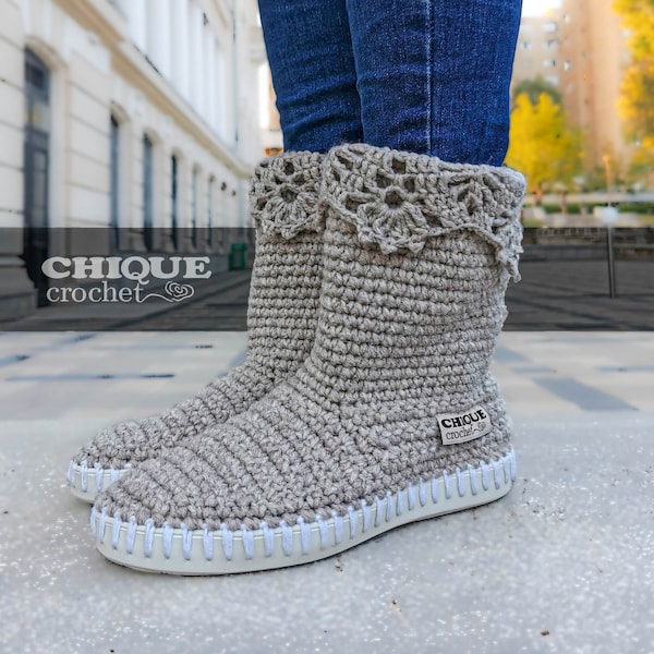 Handmade PREMIUM boots,  Chique crochet , Crochet boots , Lace  boots for women , Handmade boots , Ankle boots , High Boho style