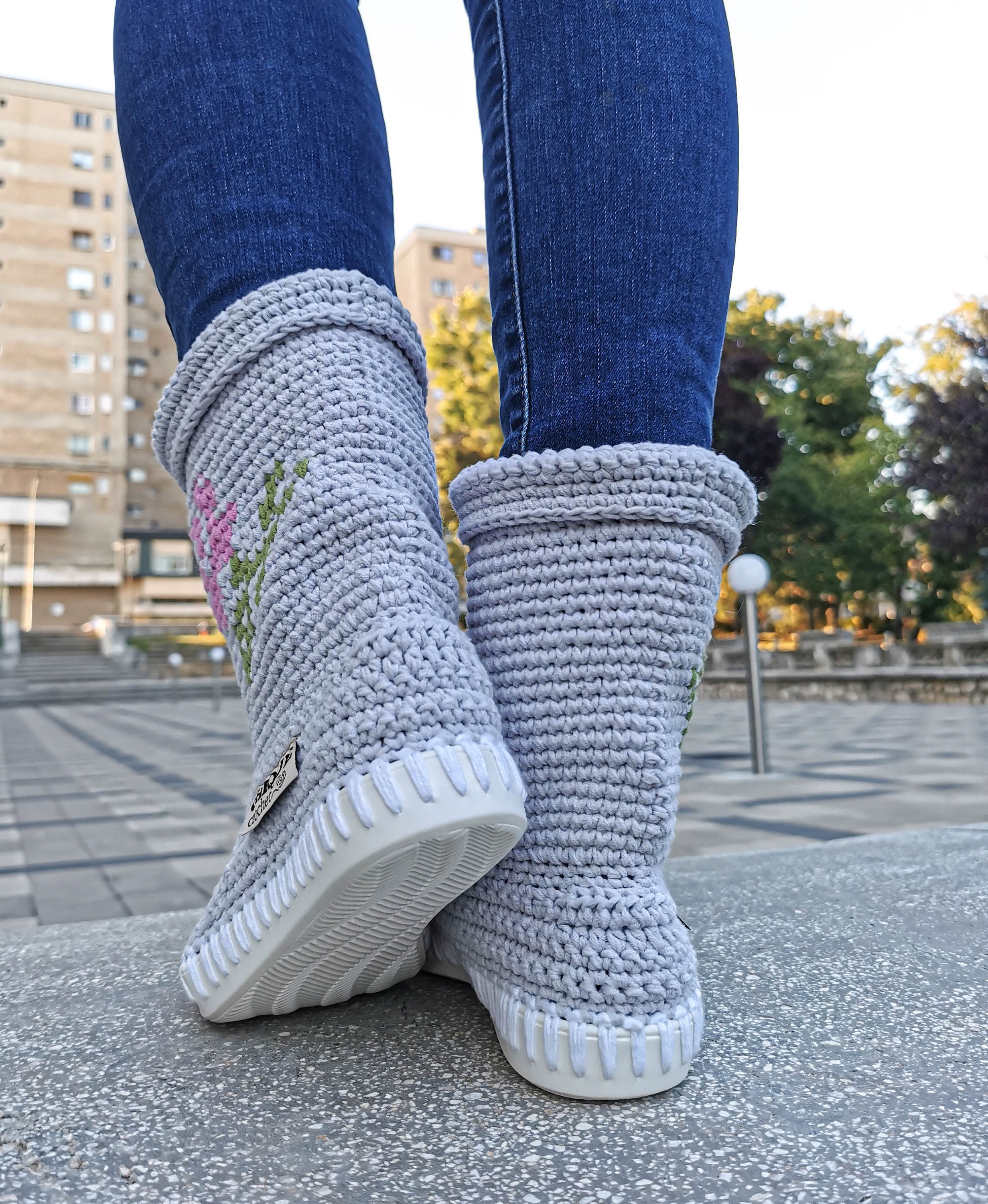 crochet boots with soles