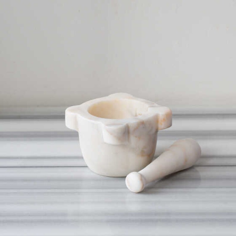 Marble Mortar and Pestle Set DIY Kitchen Tools Quality Herb Etsy