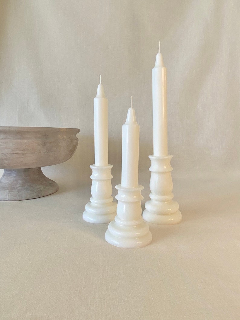 Pillar Candle with Stand Tapered Candle Trendy Candle Soy Etsy