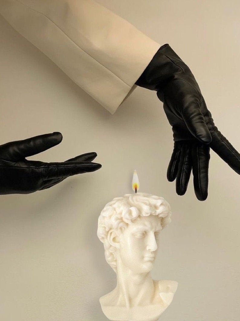 David Bust Candle Statue David Head Greek Candle Greek Etsy