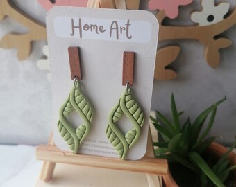 Bohemian earrings, clay earrings, terracotta earrings, Spring summer earrings, dangle earrings, gift for her