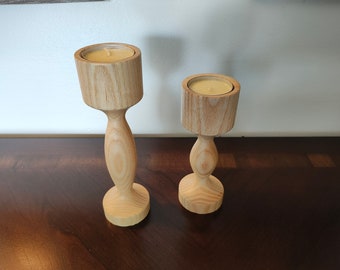 Candleholder White Ash Set of 2