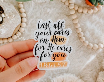 Pegatina de 1 Pedro 5:7