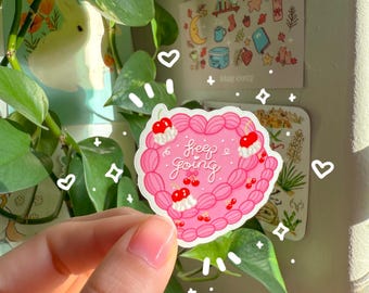 Pegatina para pastel bento con la frase Keep Going