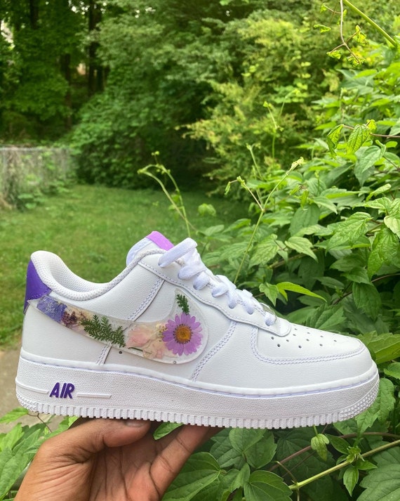 Viola Nike Air Force Dunk con fiori | Etsy Italia