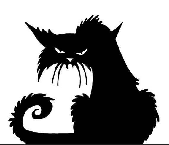 Scary cat svg | Etsy