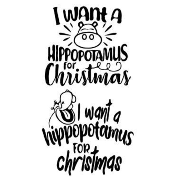 Hippo for Christmas Bundle Svg Etsy Canada