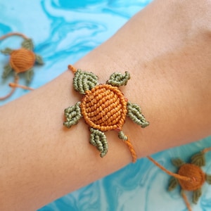 Macrame Sea Turtle Adjustable Waterproof Bracelet