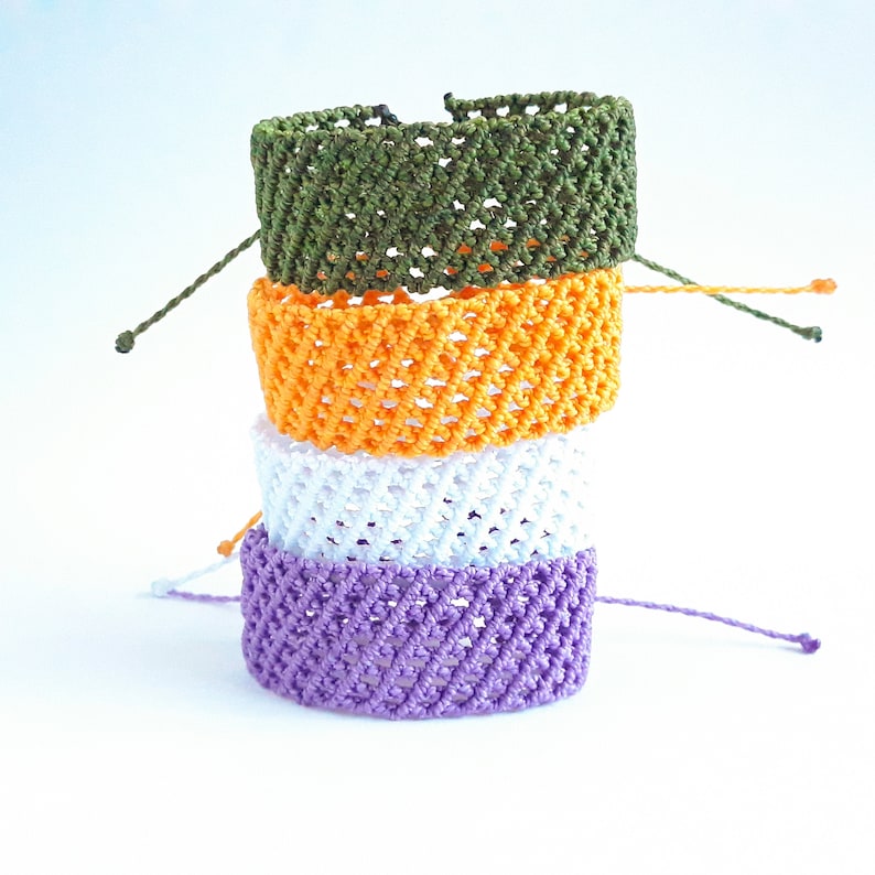Solid Choose Your Own Color Lattice Macrame Waterproof Adjustable