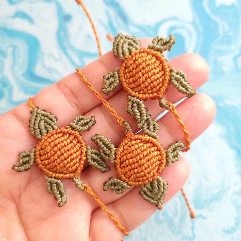 Macrame Sea Turtle Adjustable Waterproof Bracelet Etsy