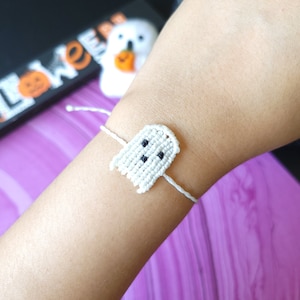 Cute Ghost Macrame Adjustable Bracelet