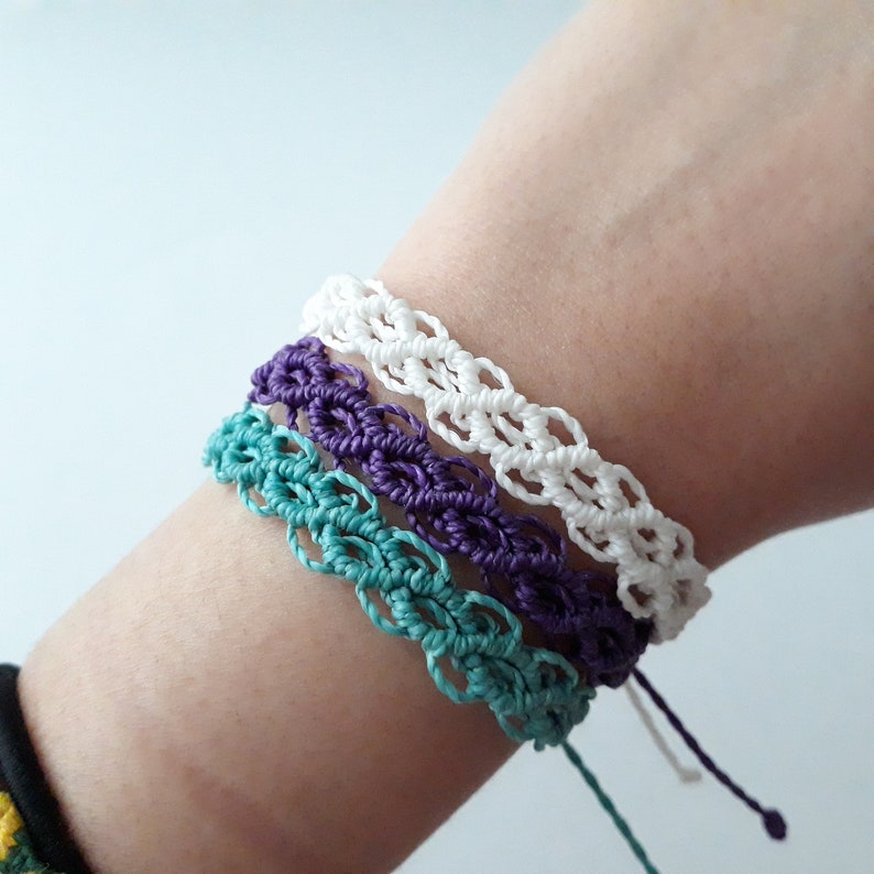 Solid Choose Your Own Color Macrame Waterproof Adjustable Etsy