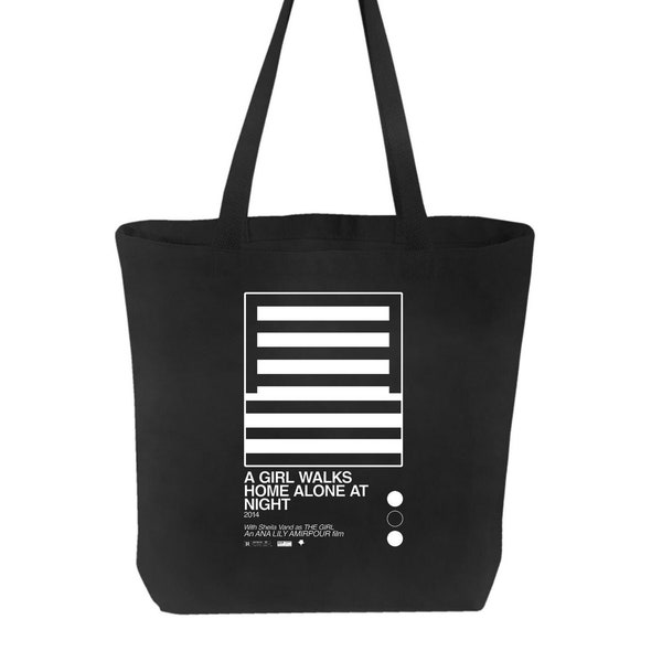 A Girl Walks Home Alone at Night Tote Bag, Horror Movies 2023, Canvas, For School, Aesthetic, For Teacher, For Women, For Men, Totebag