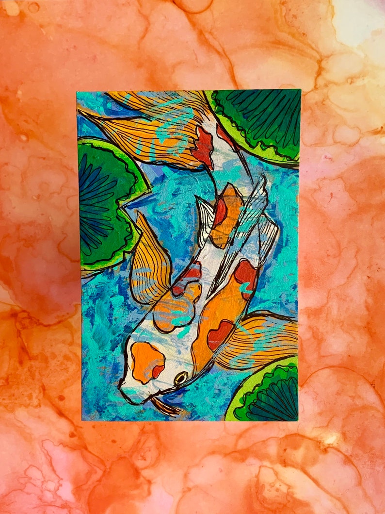 Koi Fish Wall Art Koi Wall Art Koi Fish Print Fish Etsy