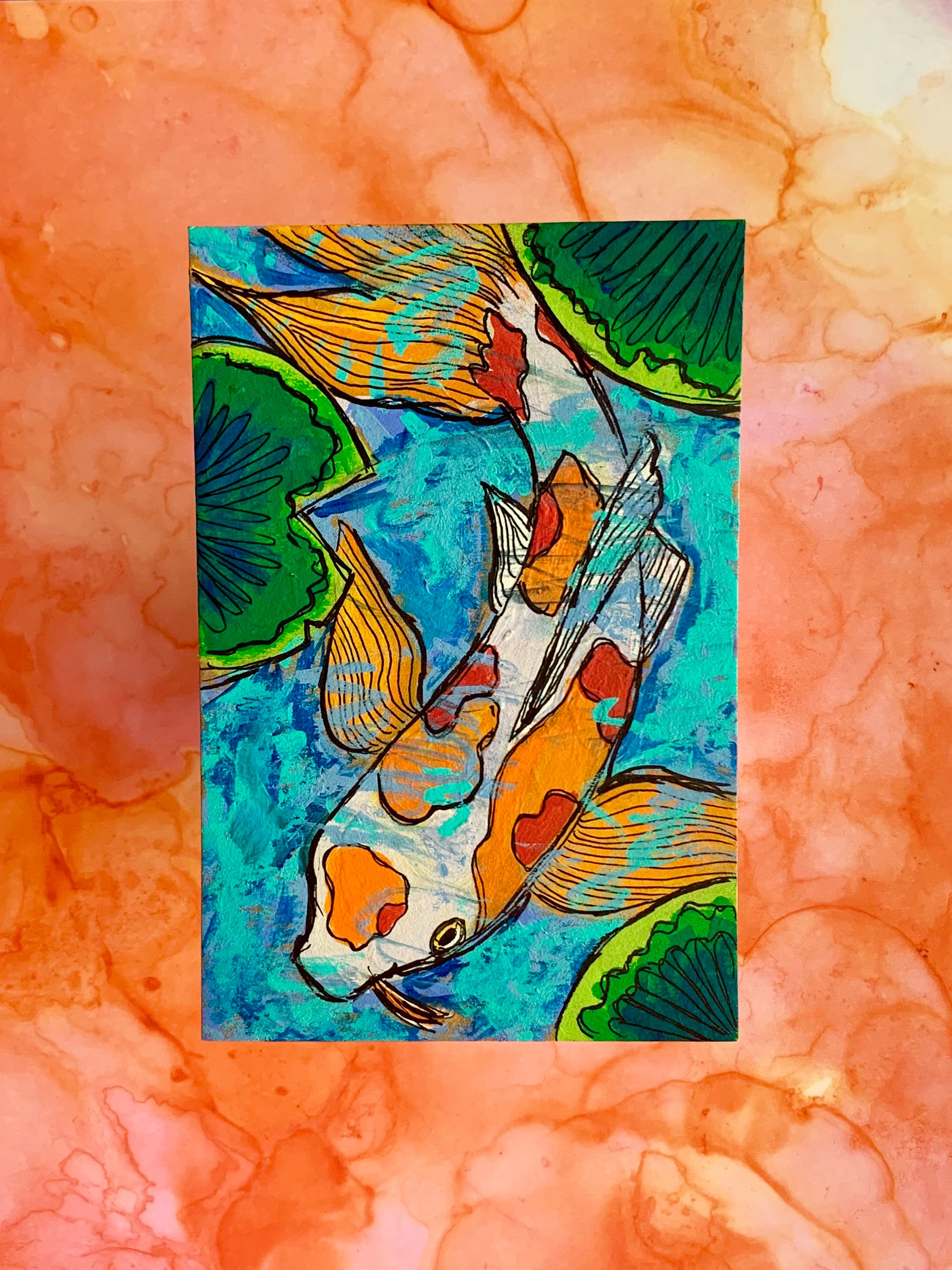 Koi Fish Wall Art Koi Wall Art Koi Fish Print Fish Etsy