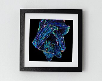 Opknoping Bat - Kunst aan de muur, Vleermuis Kunst aan de Muur, Vleermuis Print, Vleermuis Illustratie, Art Print, Animal Art Print