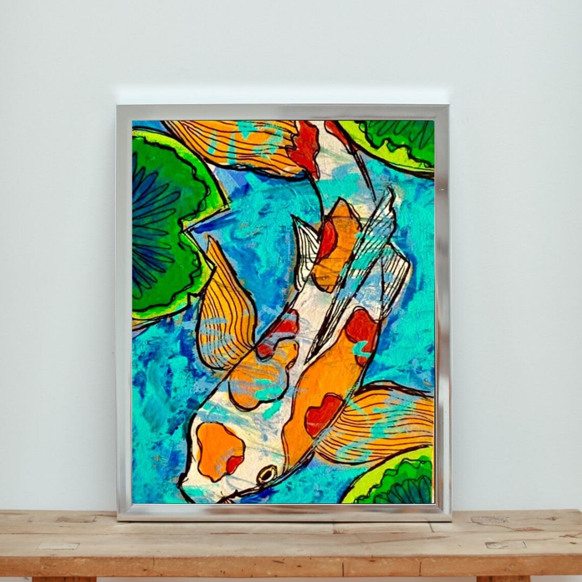 Koi Fish Wall Art Koi Wall Art Koi Fish Print Fish Etsy
