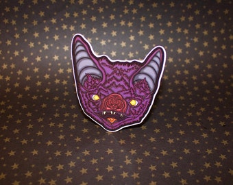 Vampire Bat / Resistente agli agenti atmosferici -Decalcomania per bottiglie d'acqua -Adesivo in vinile -Decalcomania per laptop - Adesivo per pipistrelli