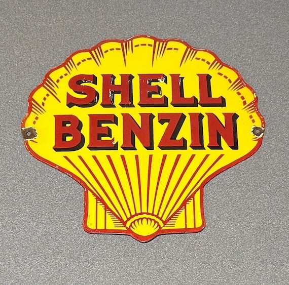 VINTAGE SHELL 12” Porcelain Sign Car Oil Gas Truck - Etsy