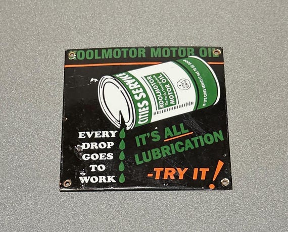 VINTAGE KOOLMOTOR Porcelain Sign Car Oil Gas Truck Motorcycle - Etsy