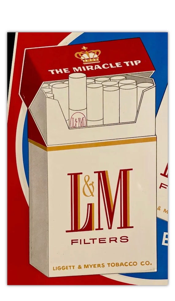 lm cigarette price VINTAGE RARE 18” LM Live Modern Cigarettes Tobacco Porcelain Steel Sign Gas  Oil Car