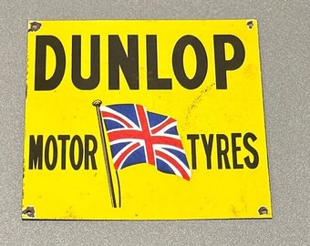 VINTAGE  DUNLOP 12” PORCELAIN Sign