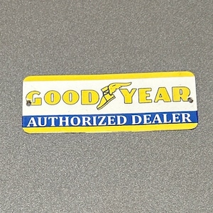 VINTAGE GOODYEAR TIRES Car Oil Porcelain Sign