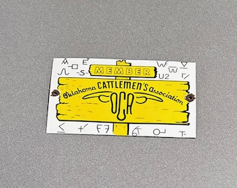 VINTAGE CATTLEMEN ASSOCIATION Member Porcelain Sign Car Truck Gas Oil Motorcycle