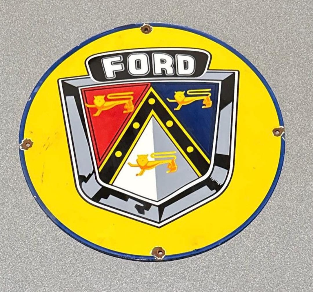 VINTAGE 12” FORD SERVICE Porcelain Sign Gas Oil Car Motorcycle Truck - Etsy