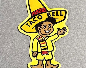 Plaque publicitaire vintage Taco Bell de 30 cm en porcelaine pour voiture, camion, huile, essence, moto