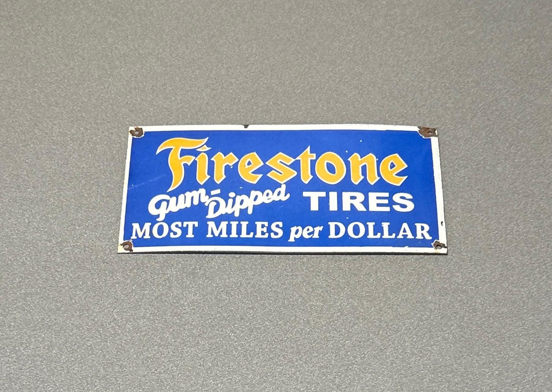 Firestone ヴィンテージ看板 50s〜60sアメリカ製 ☆特大！ 1950's Firestone ファイヤーストーン ビンテージ 看板