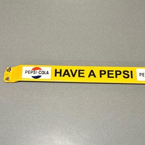 VINTAGE 32” PEPSI COLA Soda Door Push Bar Porcelain Sign Car Oil Truck Motorcycle Gas