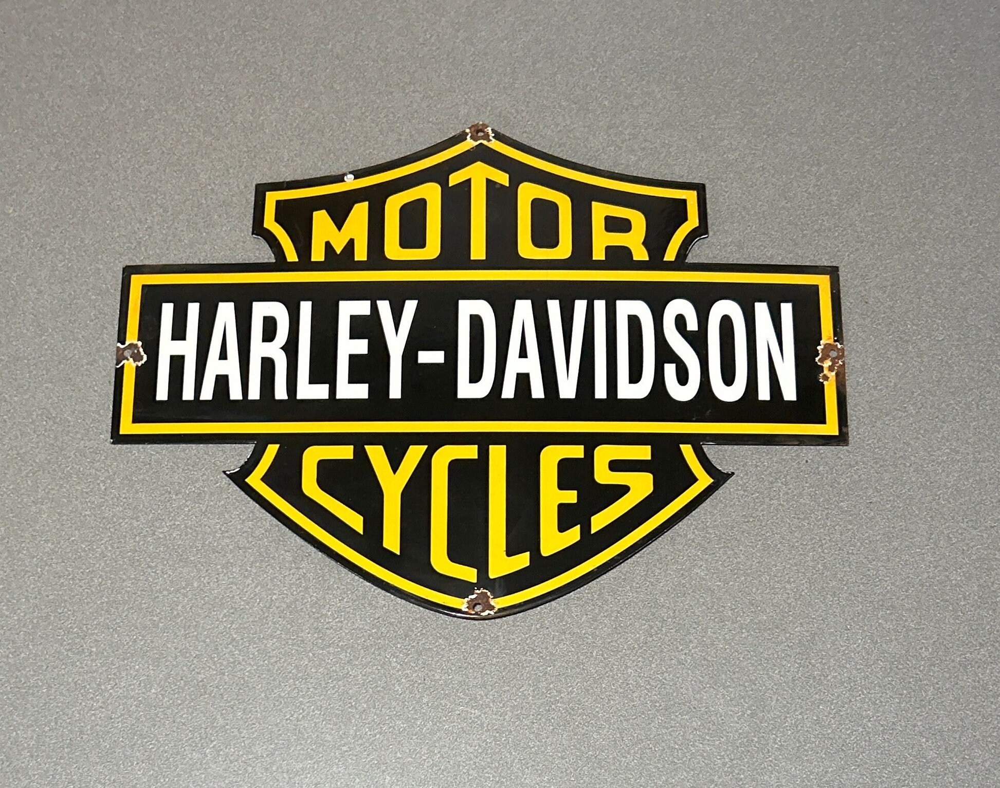 ビンテージ　ハーレーダビッドソン オイル　看板 Vintage Iron Motor Oil Harley Davidson 14