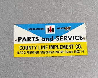 VINTAGE 12” INTERNATIONAL HARVESTER Porcelain Sign Car Oil Gas Truck Motorcycle